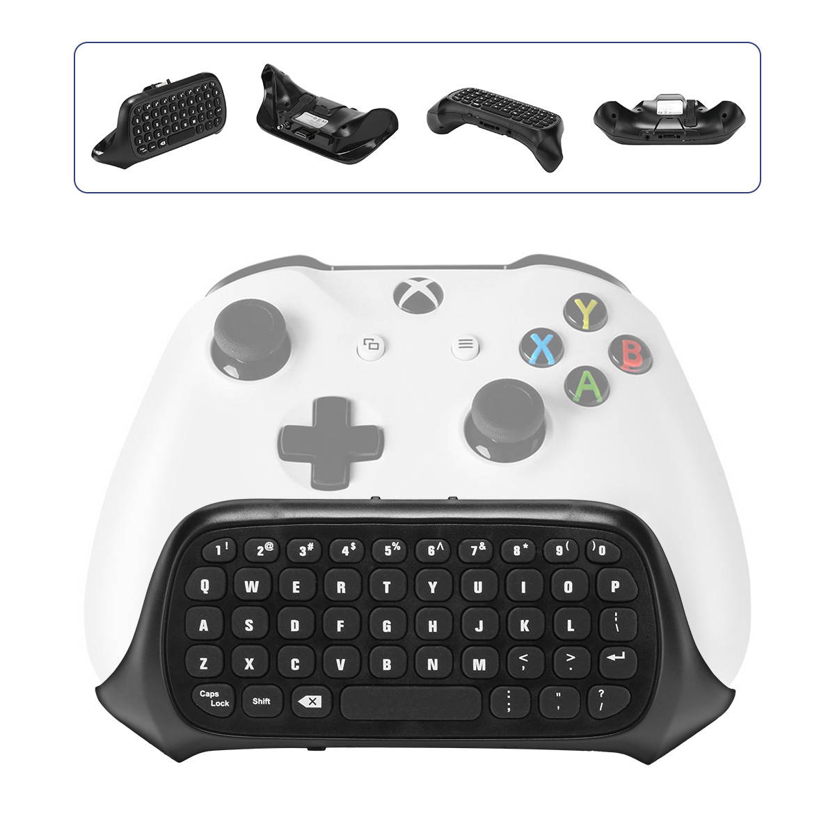 FirstPower Xbox one keyboard, megadream mini wireless game  keyboard with 3.5mm audio / headset jack and mouse function, keypad game handle for Microsoft Xbox one, Xbox one s controller and PC- 2.4
