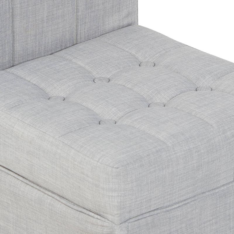 Skirted Tufted Vanity Seat Gray - Silverwood