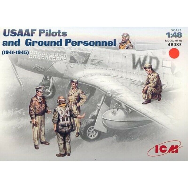 ICM Models 48083 USAAF Pilots and Ground Personnel 1941-1945 1/48 Scale Model Kit
