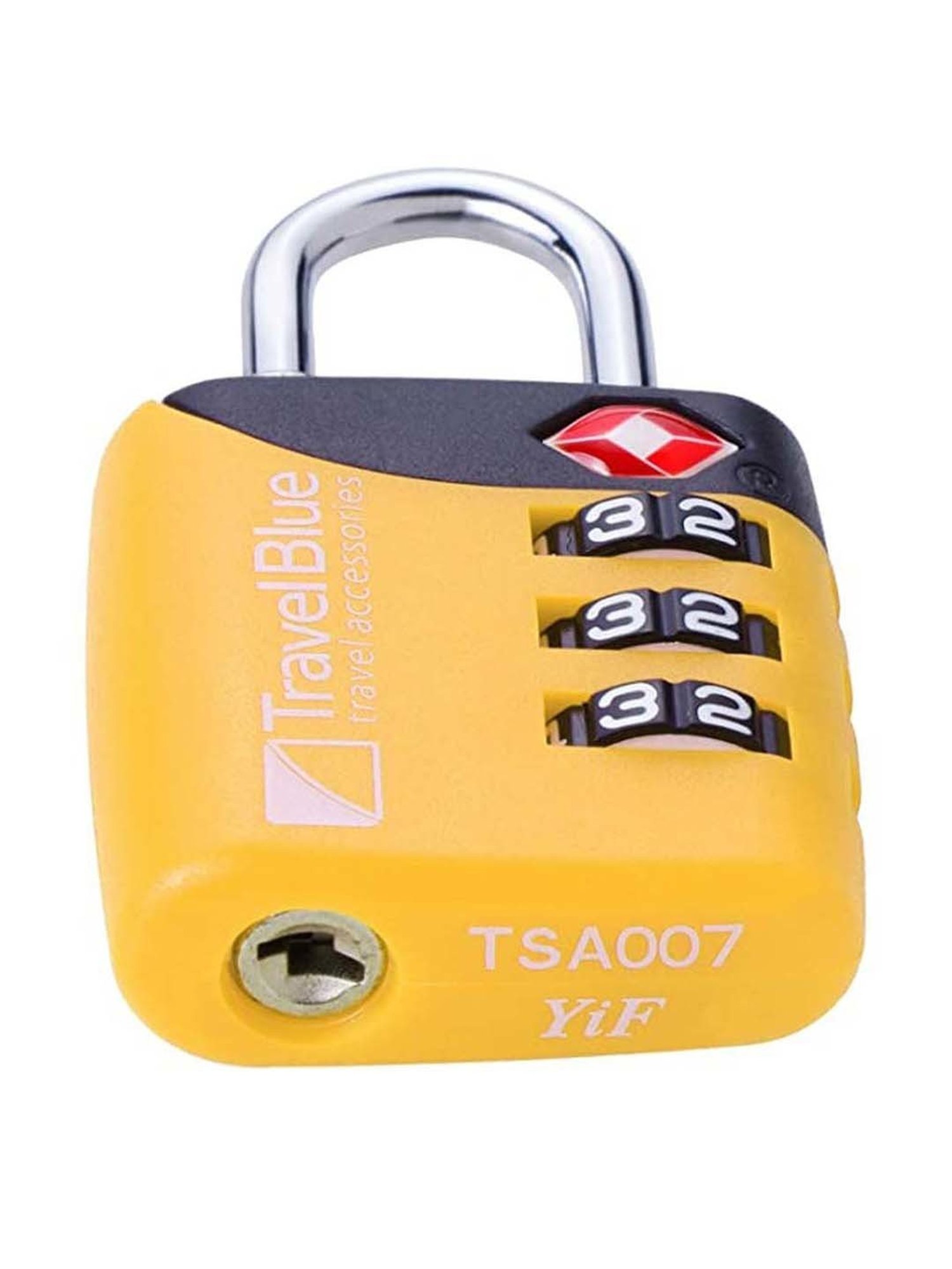 Travel Blue Yellow TSA Lock