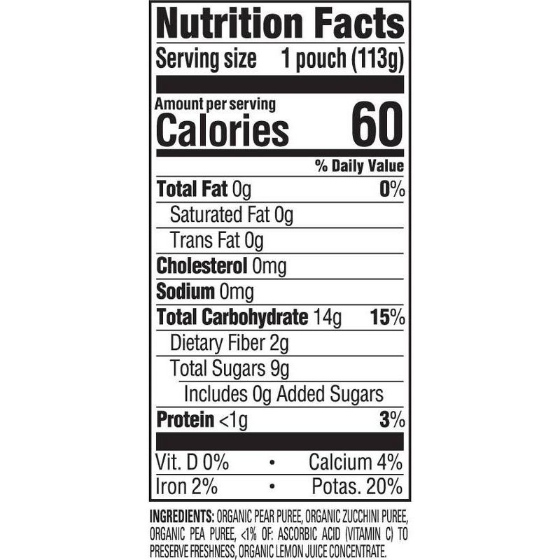 HappyBaby Clearly Crafted Pears Zucchini & Peas Baby Food - 4oz