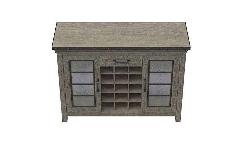 Twin Star Home Downtown Loft Bar Cabinet in Gray