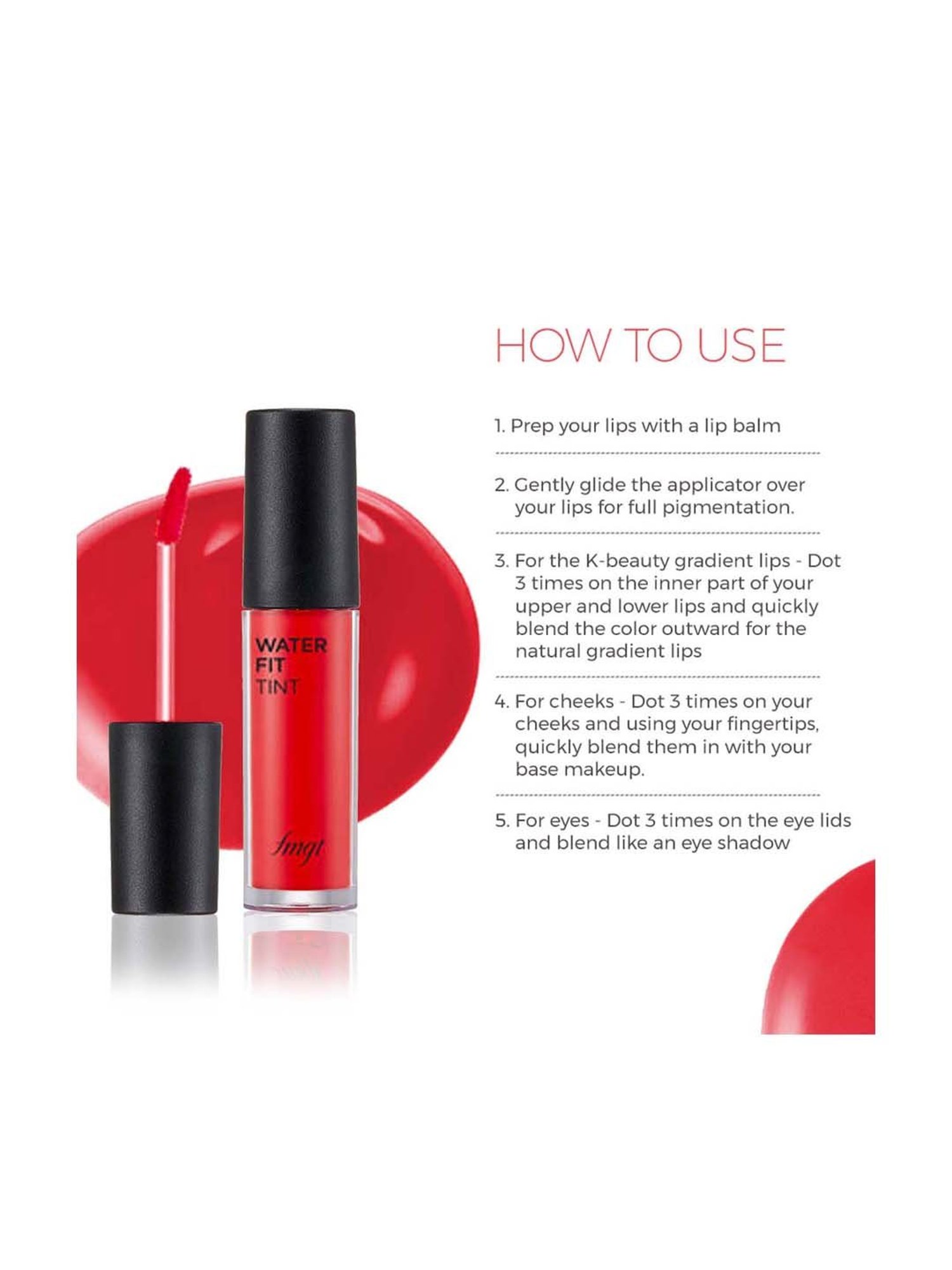 The Face Shop Water Fit Lip Tint Rose Pink - 5 gm