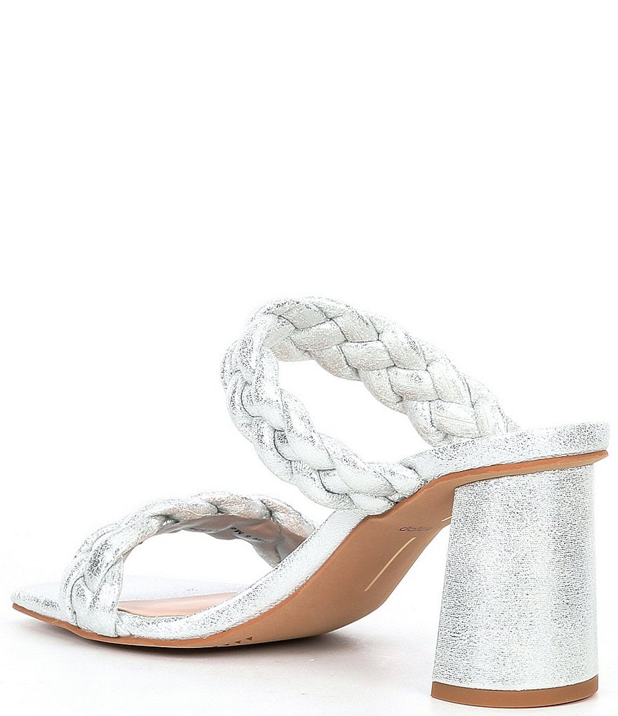 Dolce Vita Paily Braided Metallic Block Heel Dress Mules