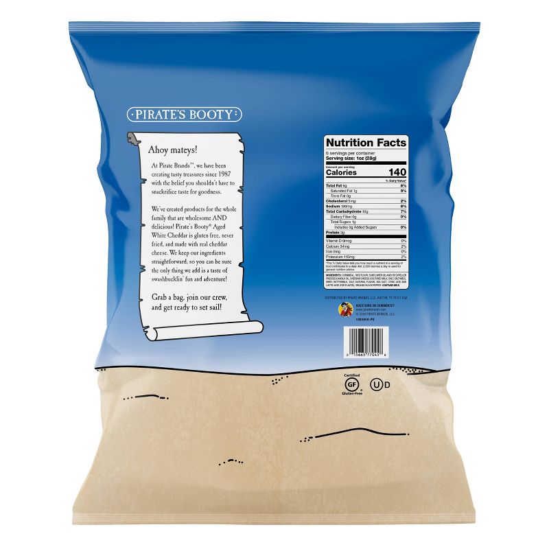 Pirate's Booty Aged White Cheddar Puffs - 6ct - 1oz