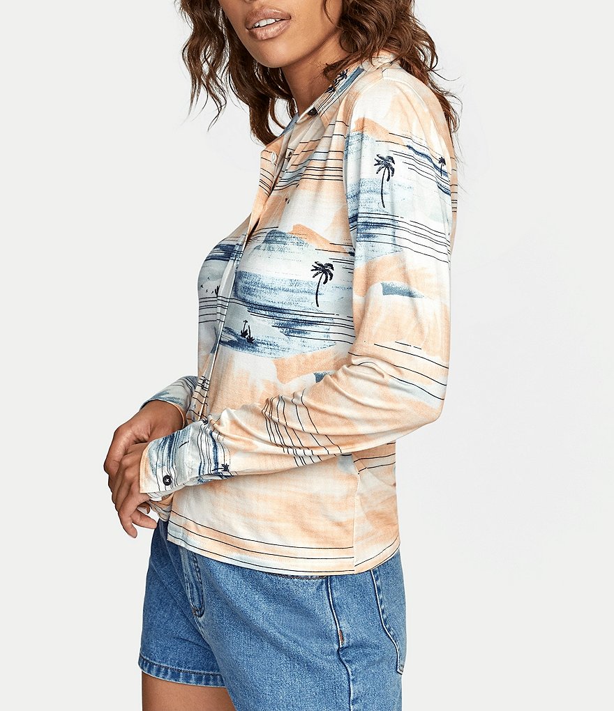 RVCA Rolling Long-Sleeve Placement-Printed Shirt