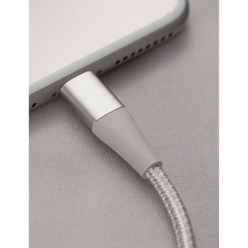 Anker 3' Powerline+ II Braided USB-A to Lightning  Cable - Silver