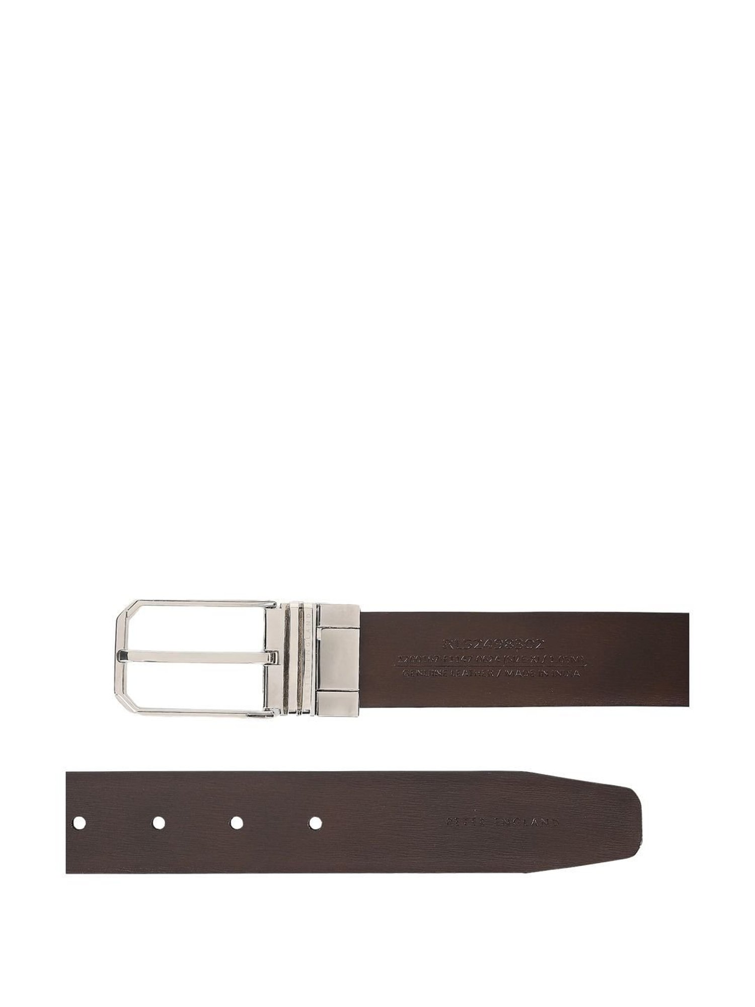 Peter England Black & Brown Leather Reversible Belt For Men