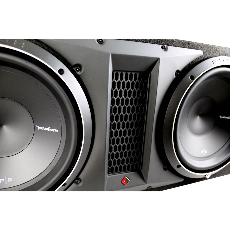 Rockford Fosgate 12" 1600 Watt Dual Loaded Subwoofer Sub Enclosure (2 Pack)