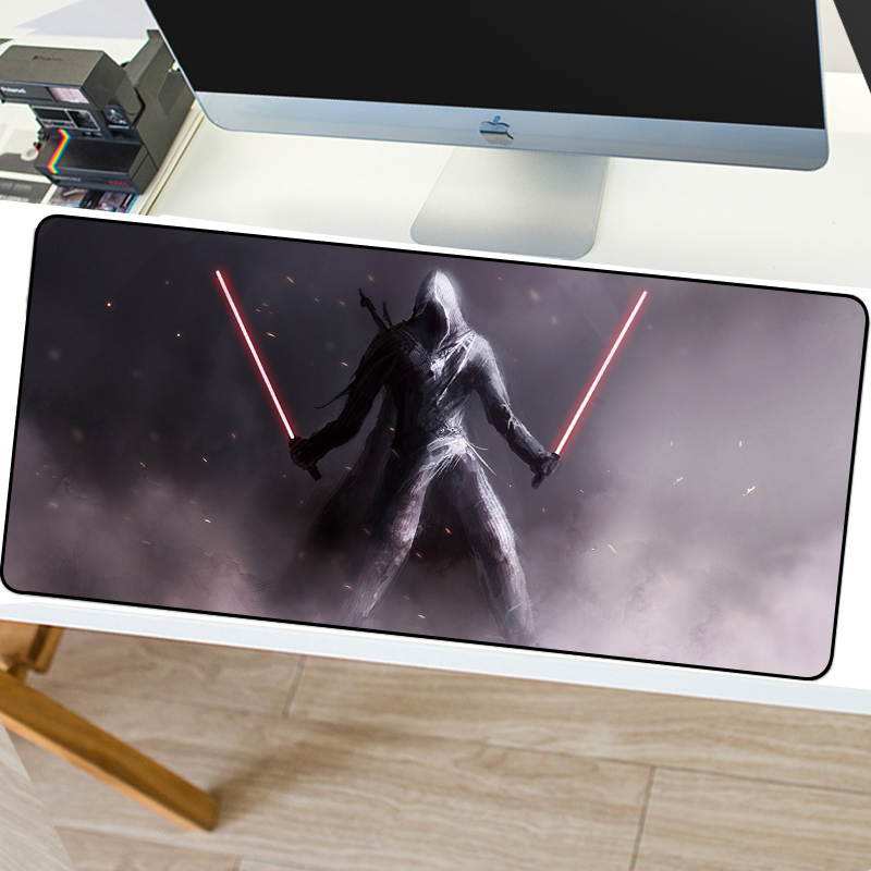 HISPETECH Star Wars Mouse Pad 800x300mm Large Mouse Pad Locking Edge Nature Rubber Computer Gaming Mousepad XL for PC Laptop Desktop