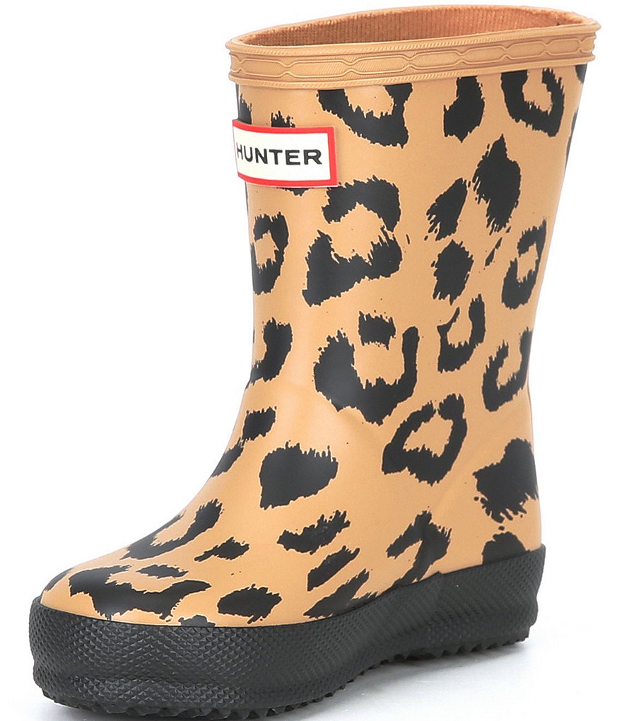 Hunter Girls' First Classic Hybrid Leopard Print Rainboots (Infant)
