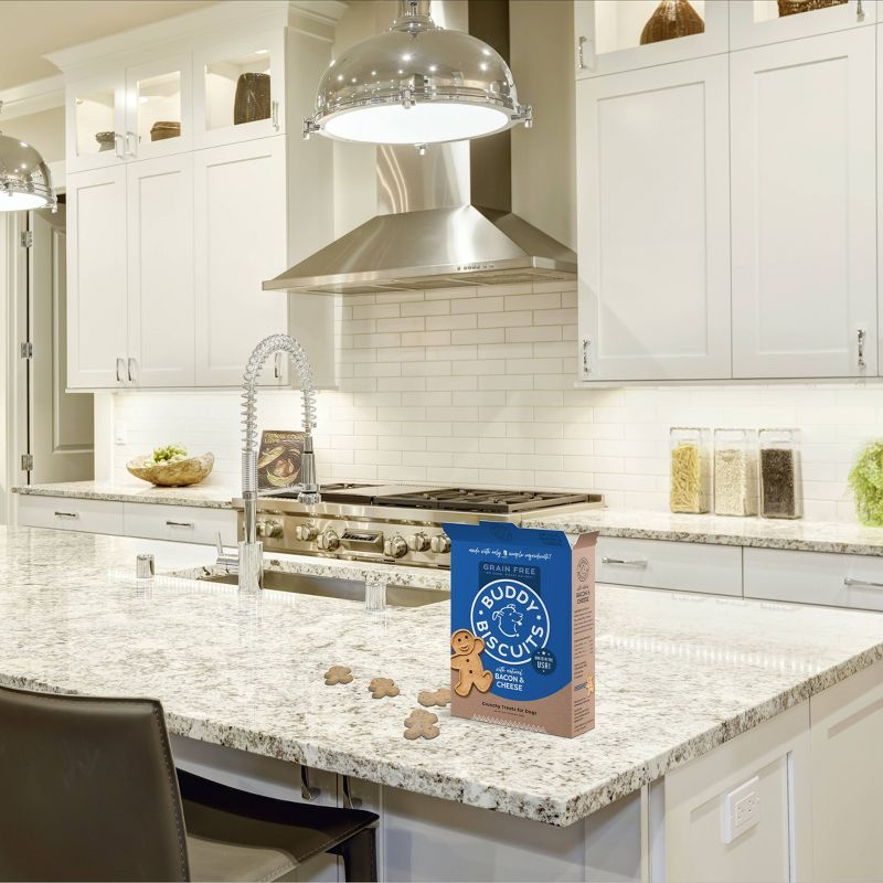 Buddy Biscuits GrainDog Treats -Free Crunchy Treats Bacon & Cheese Dog Treats - 14oz