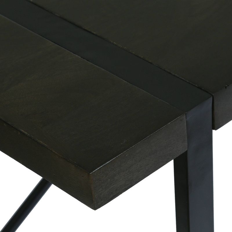 Glentana Modern Industrial Handcrafted Mango Wood Counter Height Desk Brown/Black - Christopher Knight Home