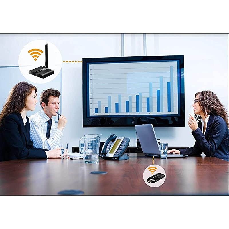 Wireless HDMI Extender Kit, 1080p HD Transmitter & Receiver to TV or Projector, Compatible with Laptops PC Blu-ray DVD Cable Satellite Box PS3 PS4 Xbox 360 Xbox One (Up to 30m with IR)