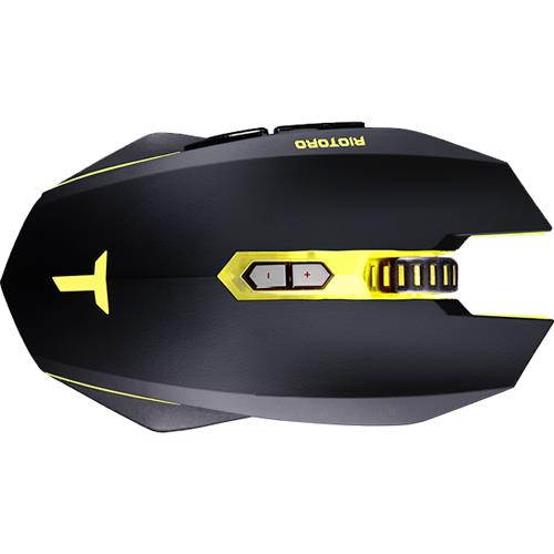 RIOTORO AUROX FPS Gaming Mouse with RGB Multicolor Lighting, (BLACK) 8 Programmable Buttons, 10,000 dpi Optical Sensor, On-the-fly DPI Shifting, Adjustable DPI Sniper Button