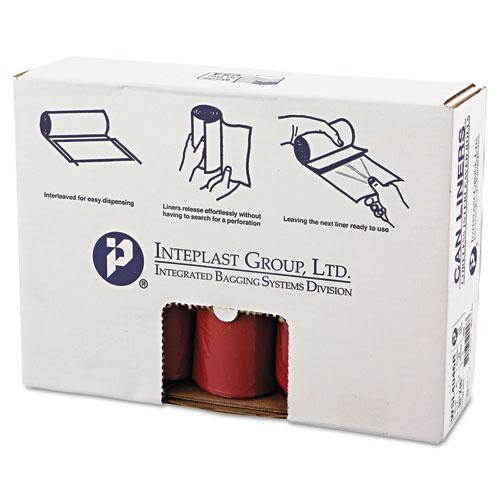 Inteplast Group SL4046R Low-Density Can Liner, 40 x 46, 45gal, 1.3mil, Red, 20/Roll, 5 Rolls/Carton, 1 Carton