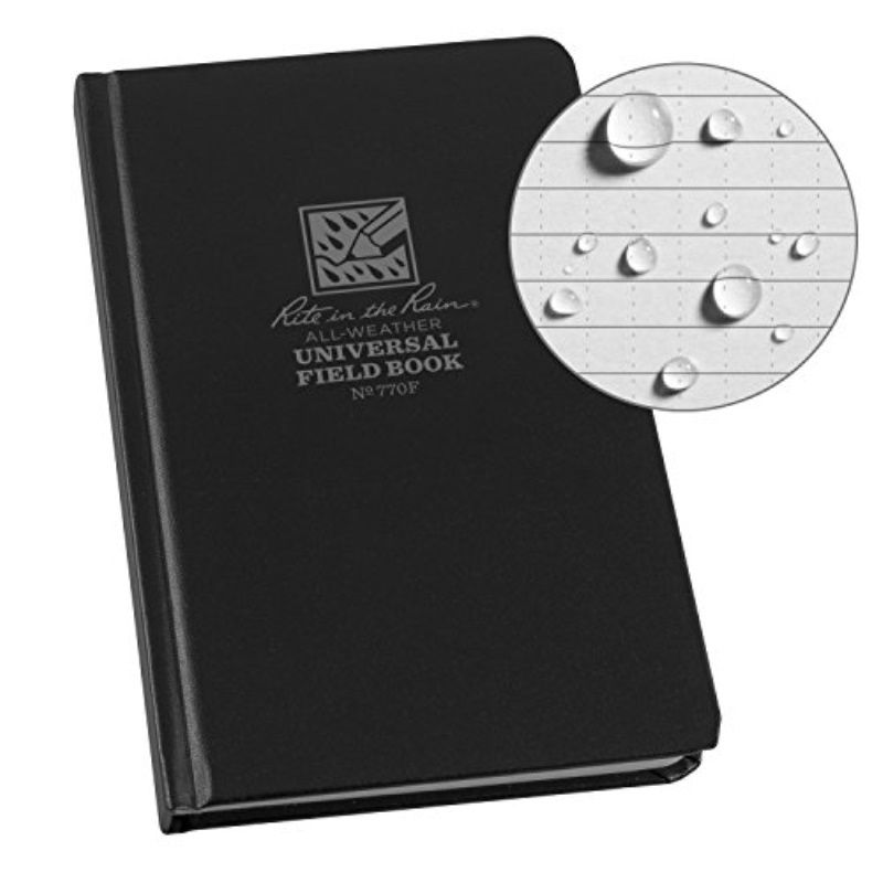 RITE IN THE RAIN 770F Bound Notebook,Uni,4-3/4in. x 7-1/2in.
