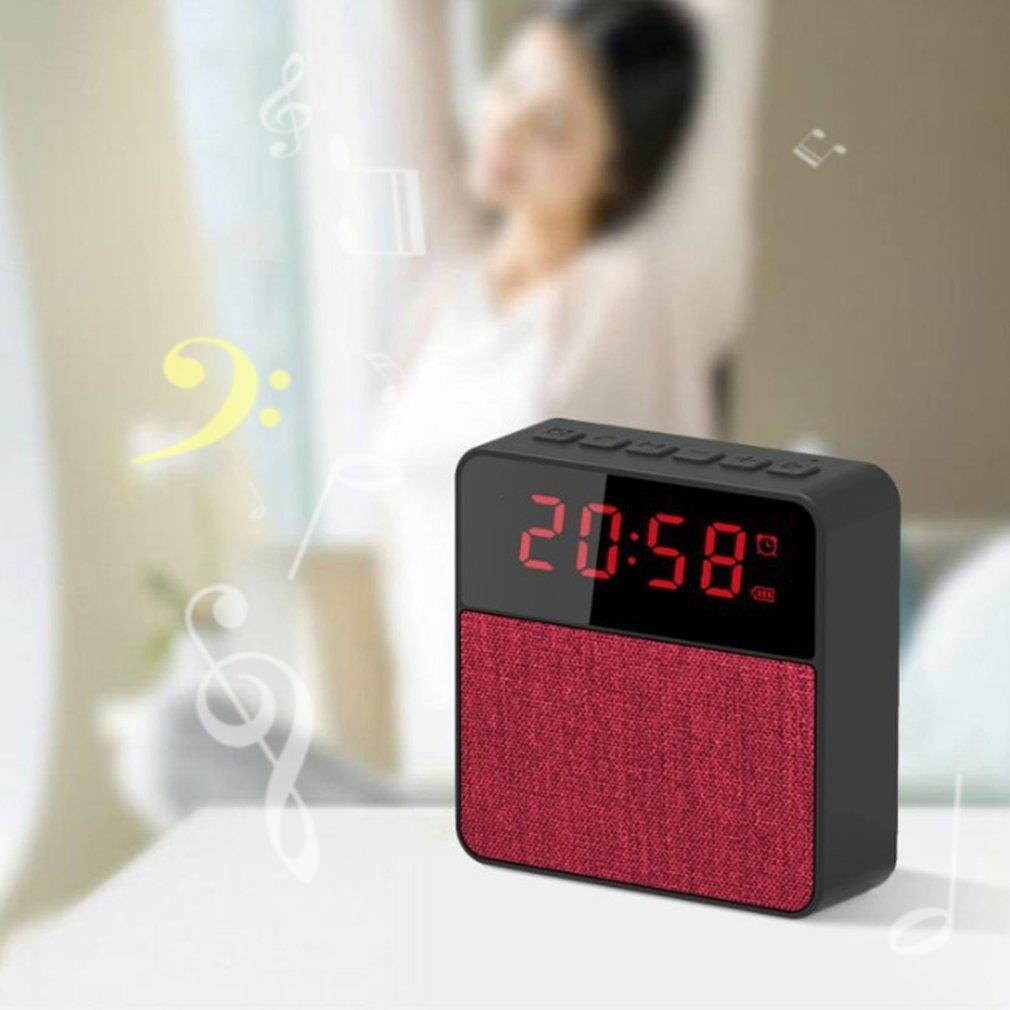 JT2605 Wireless Bluetooth Speaker LED Alarm Clock Hands-free Support TF Card