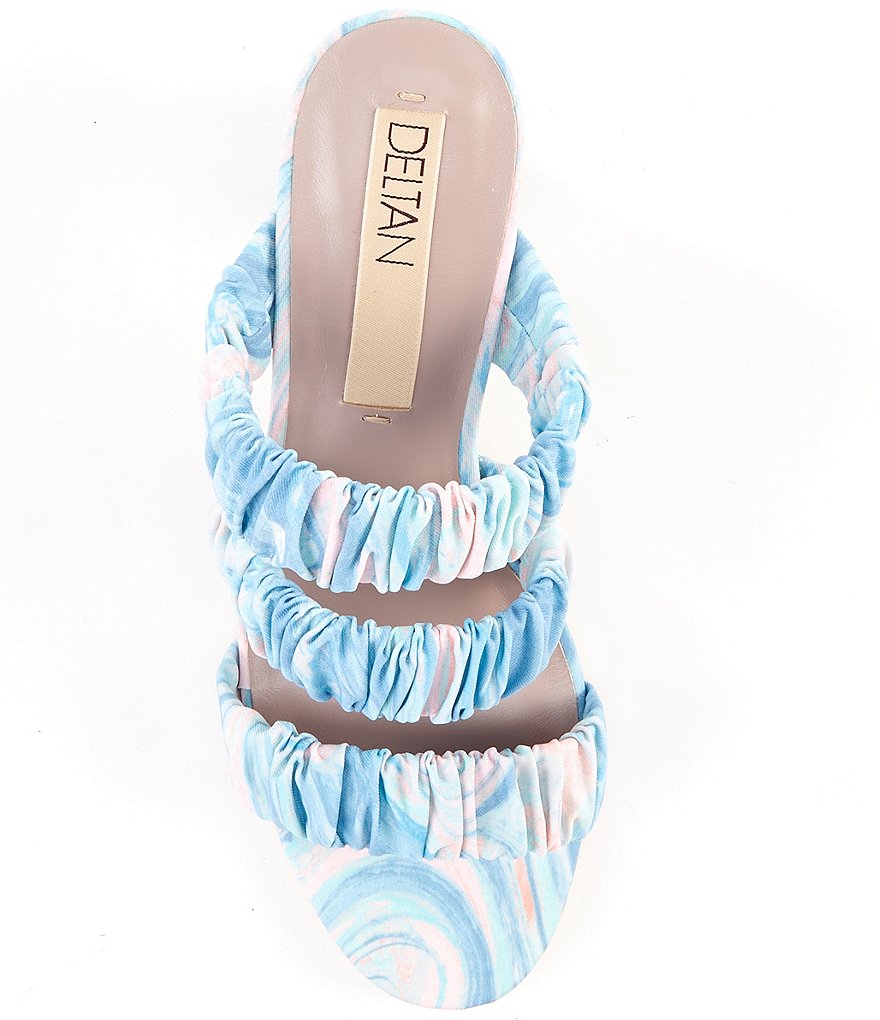Deltan Colette Printed Three Band Dress Mules