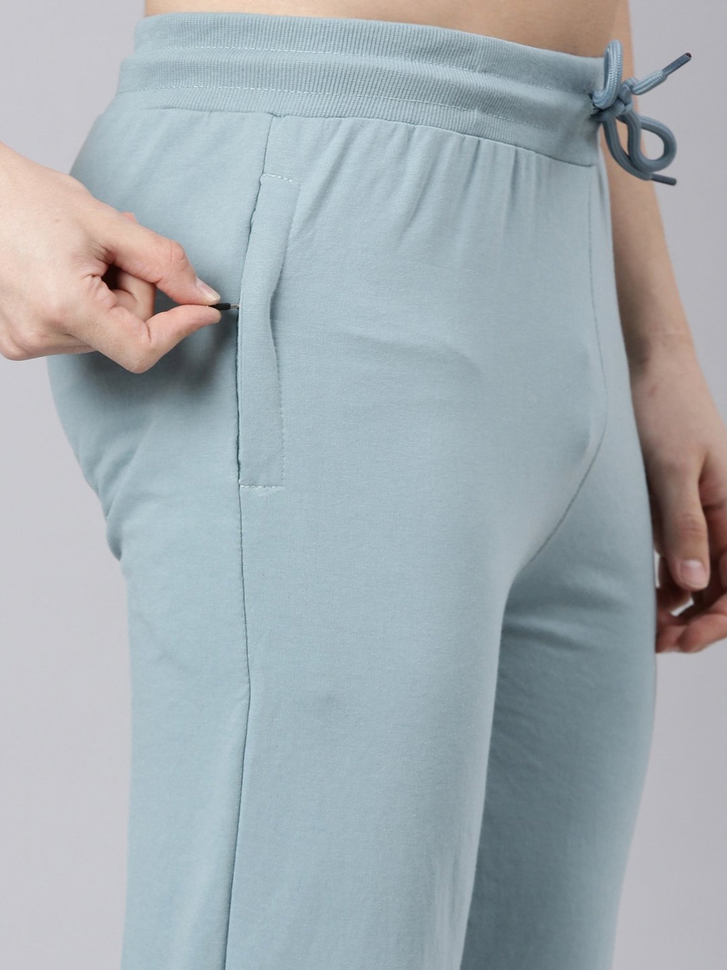 Bushirt Slate Blue Regular Fit Cotton Sweatshirt & Joggers Set