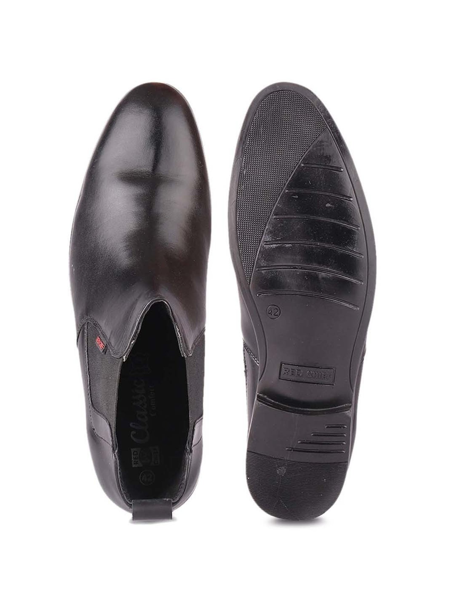 Red Chief Men's Black Chelsea Boots