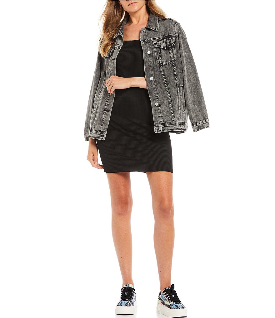 Sundown by Splendid Coordinating Joey Acid Wash Zip Front Hoodie