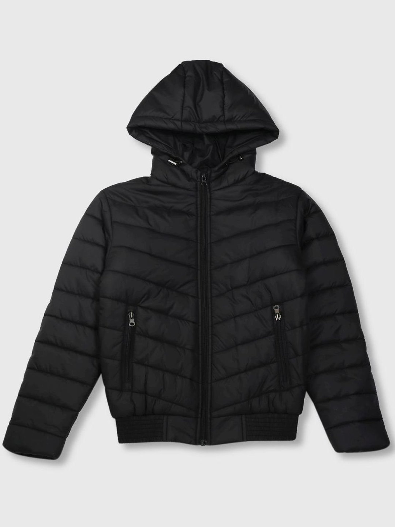 Elle Kids Black Self Pattern Jacket