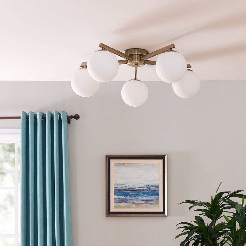 8" Lidiya Pendant Lamp Brass - Aiden Lane