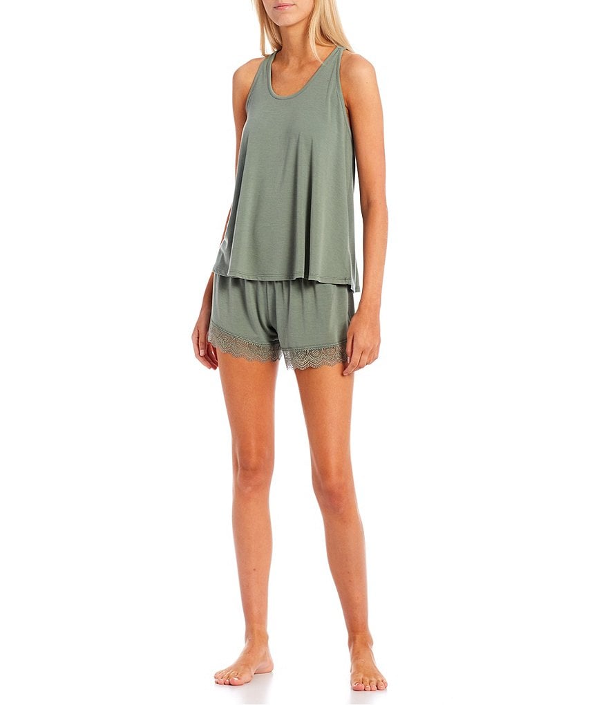 Flora Nikrooz Stephanie Sleeveless Solid Knit Scoop Neck Coordinating Camisole Set