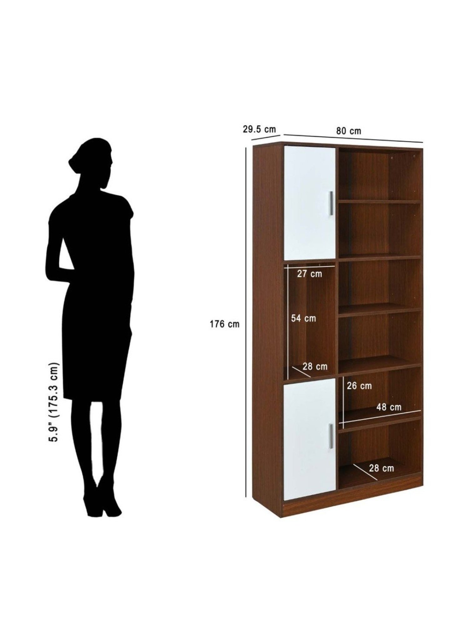 Nilkamal Cora White Engineered Wood TV Entertainment Unit with 2 Shelves