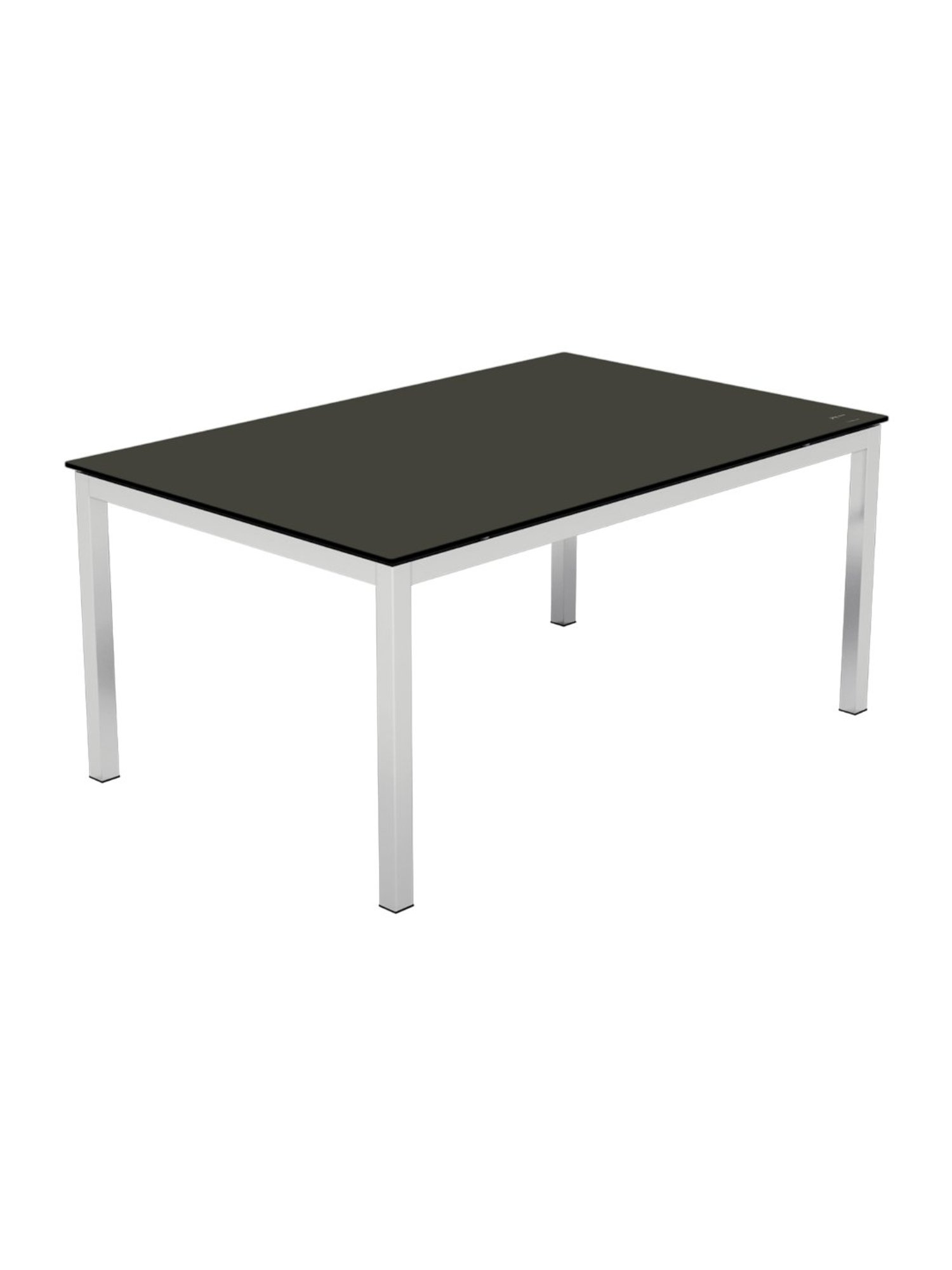 Godrej Interio Mod Knight Black & White Tempered Glass 6 Seater Rectangular Dining Table