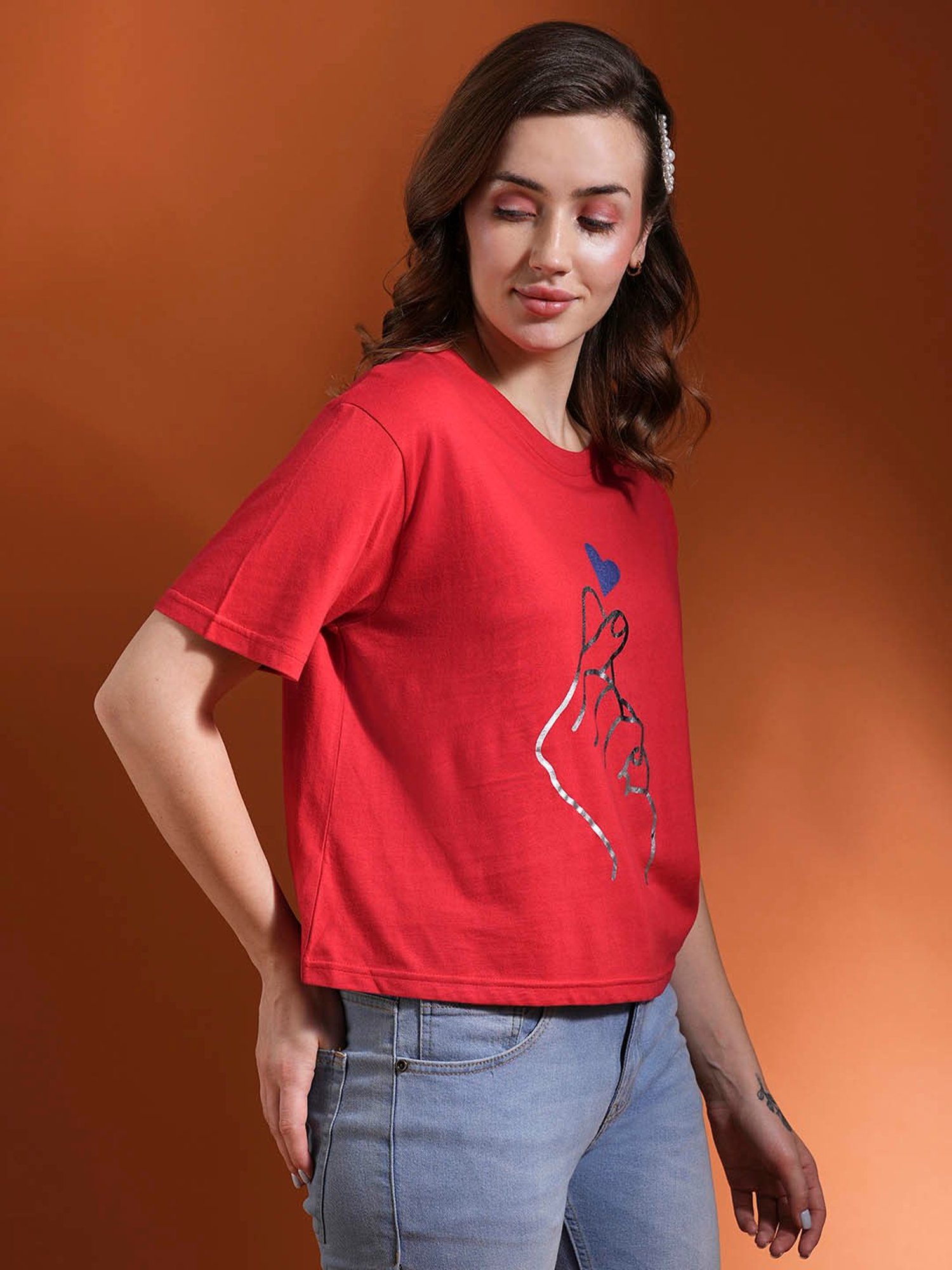 Globus Red Printed T-Shirt