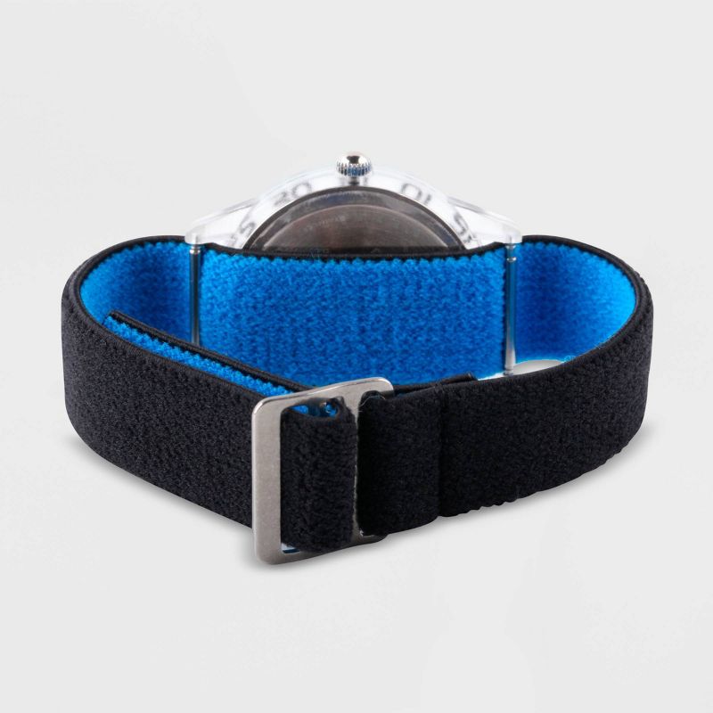 Kids' Disney Toy Story 4 Woody Forky Black Plastic Time Teacher Strap Watch - Black