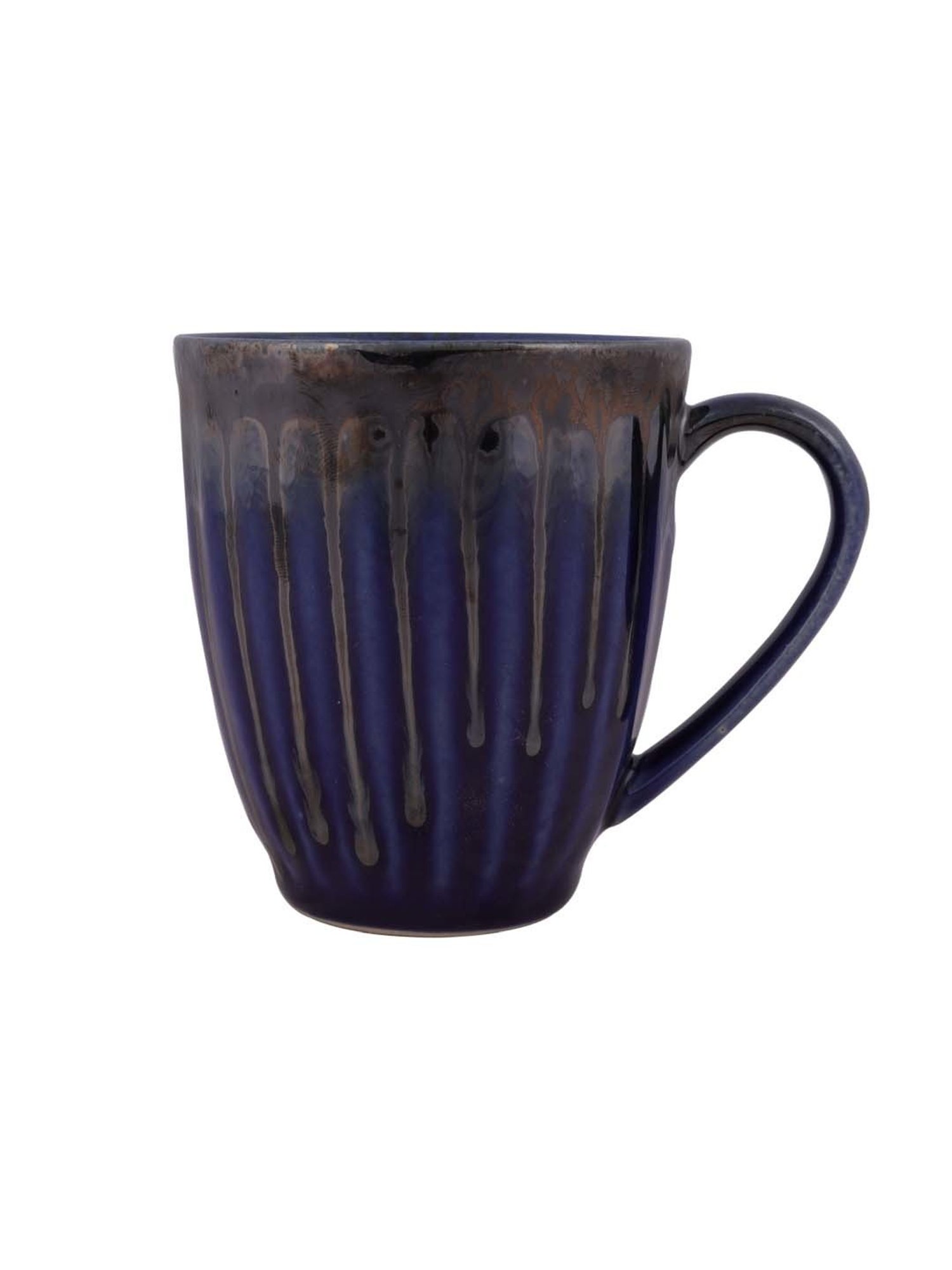 Homesake 'Altered Glaze Latte Melon' Navy Ceramic Mug (0.26 L) - Set of 2