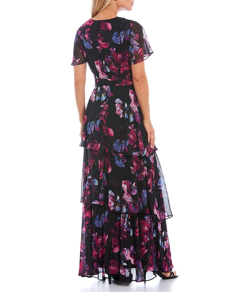 White Boho Stripes & Floral Print Floor Length Tank Dress