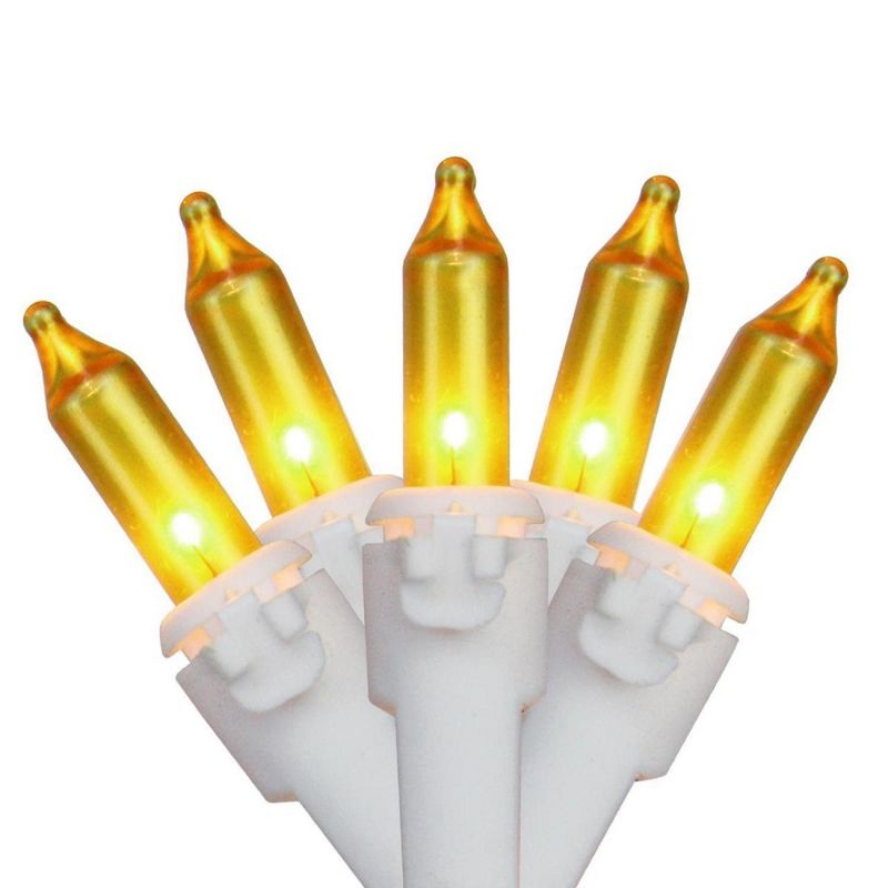 Brite Star 50ct Mini String Lights Gold - White Wire