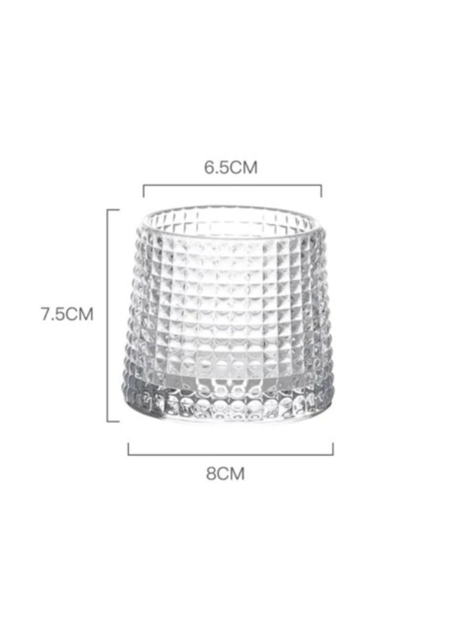 The Artment Transparent Glass Modern Art Spinning Ribbed Drinking Glass - Set of 4