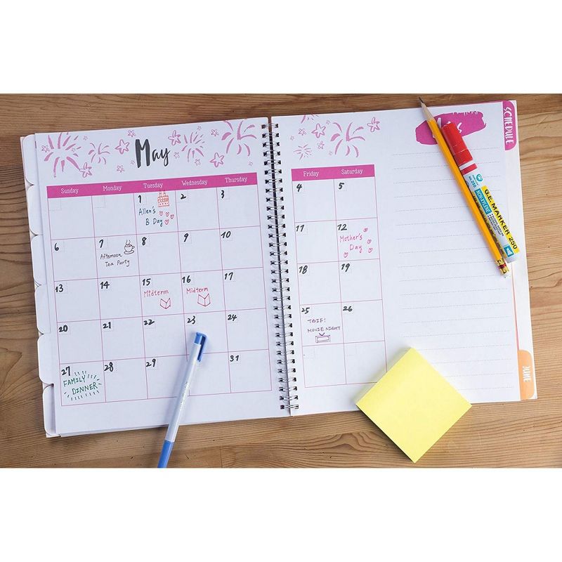 2021-22 Academic Planner 8.5" x 11" Flexible Cover Weekly/Monthly Wirebound Rose - The Home Edit