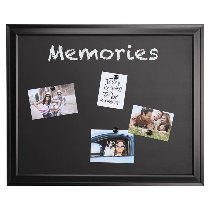 22" x 32" Cates Barn Door Wood Framed Chalkboard Rustic Brown - Kate and Laurel