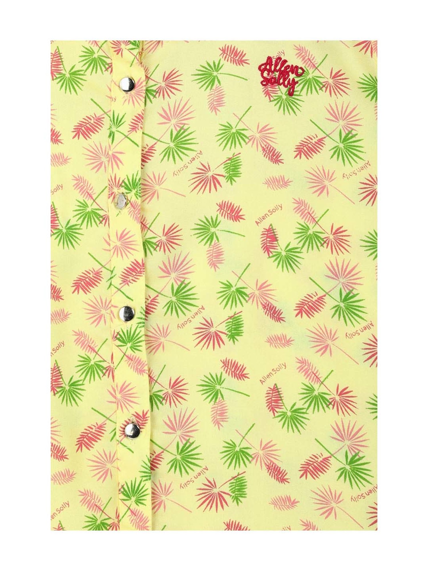 Allen Solly Kids Yellow Printed Shirt