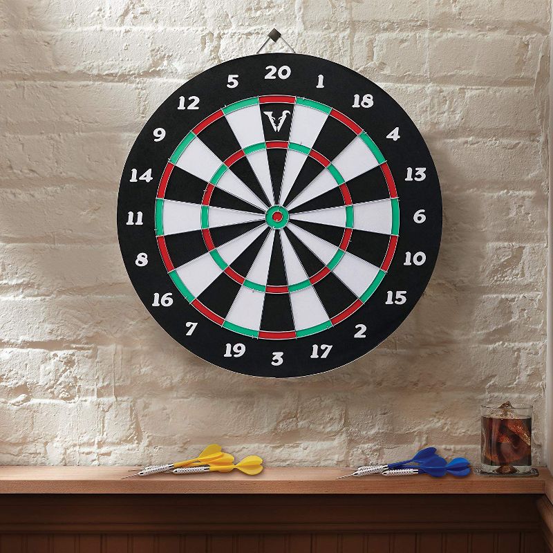 Viper Double Play Traditional & Baseball Coiled Paper Fiber Dartboard with Darts