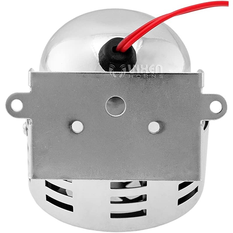 Loud Electric Motor Driven HornAlarmSiren Air Raid SmallCompact Chrome 12V VXS9060C