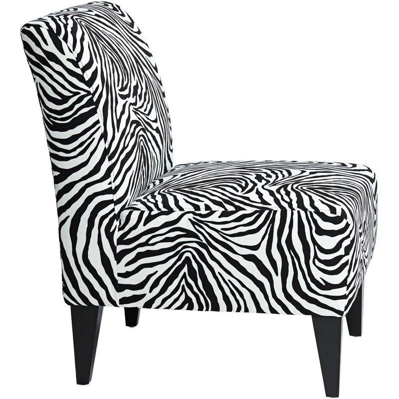Studio 55D Zebra Print Slipper Accent Chair