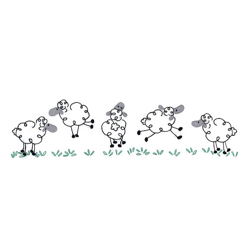 Tobin Stamped For Embroidery Pillowcase Pair 20"X30"-Running Sheep