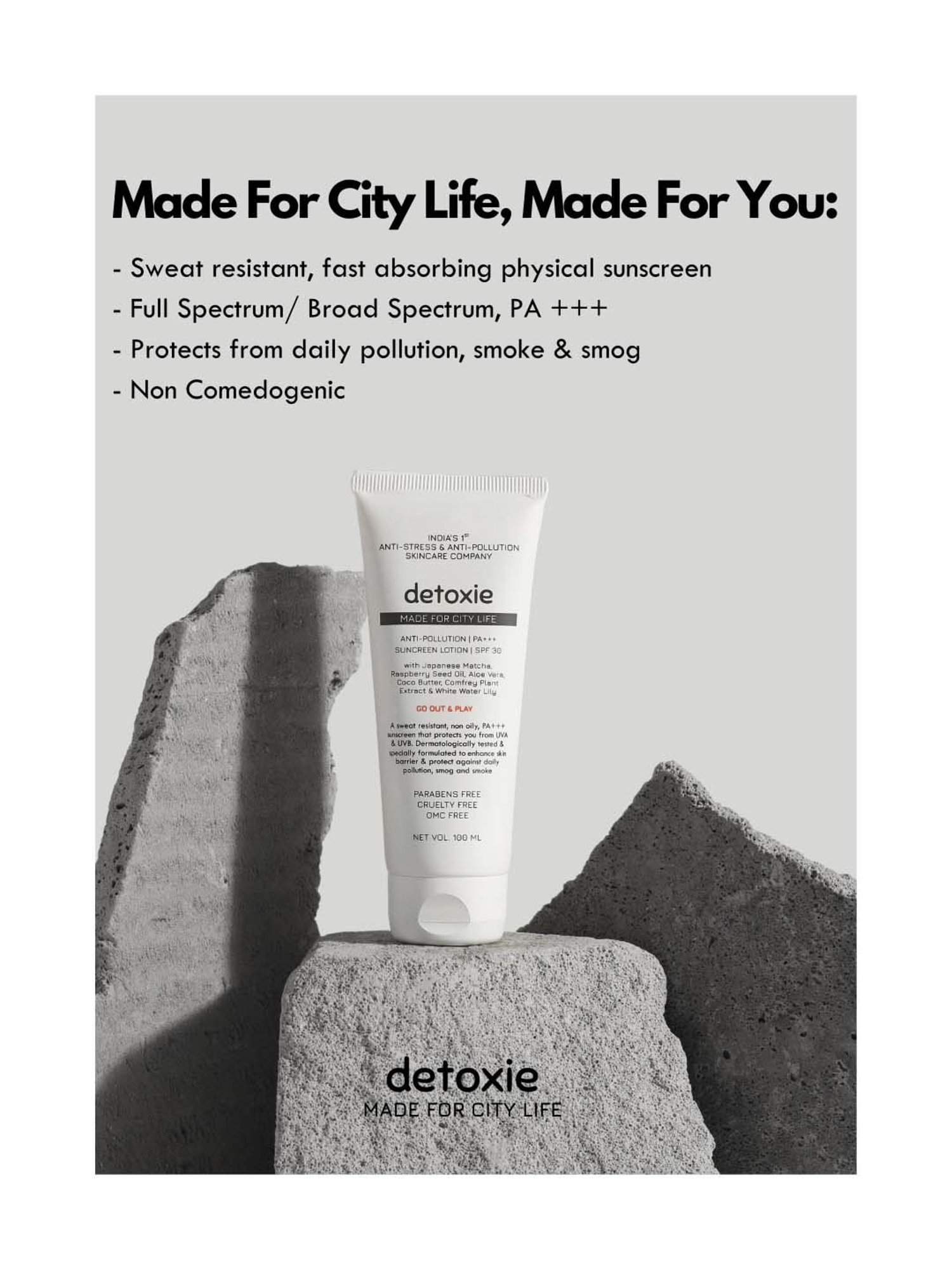 Detoxie Anti-Pollution PA+++ Sunscreen Lotion SPF 30 - 100 ml