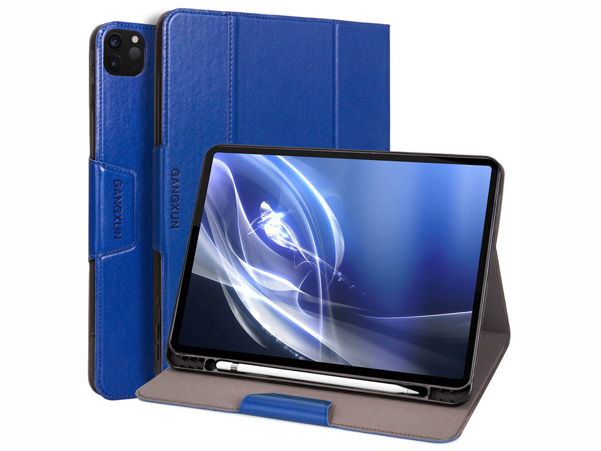 Leather Case for iPad Pro 11 2020&2018 2nd Generation Cover with Built-in Apple Pencil Holder Auto Sleep/Wake Function PU Leather Smart Cover