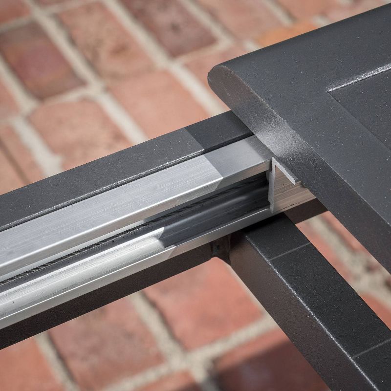 Dawson 7pc Aluminum Patio Dining Set with Extension Table - Hanover