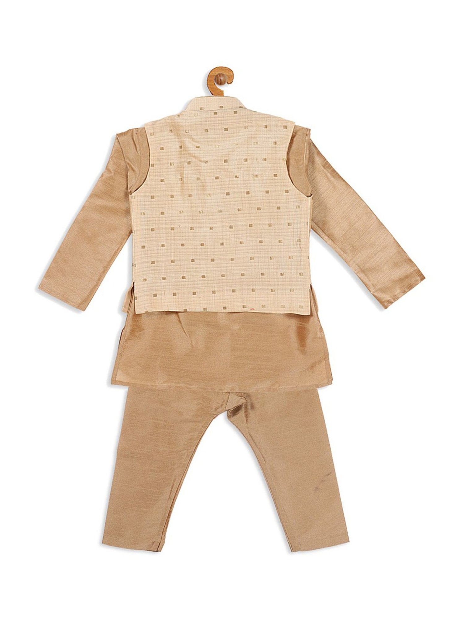 VASTRAMAY SISHU Golden Straight Fit Kurta Set