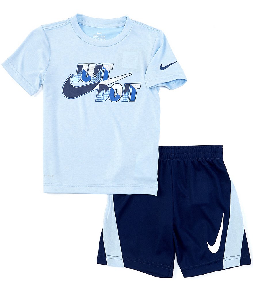 Nike Little Boys 2T-7 Short-Sleeve JDI Dropset Tee & Tricot Short Set