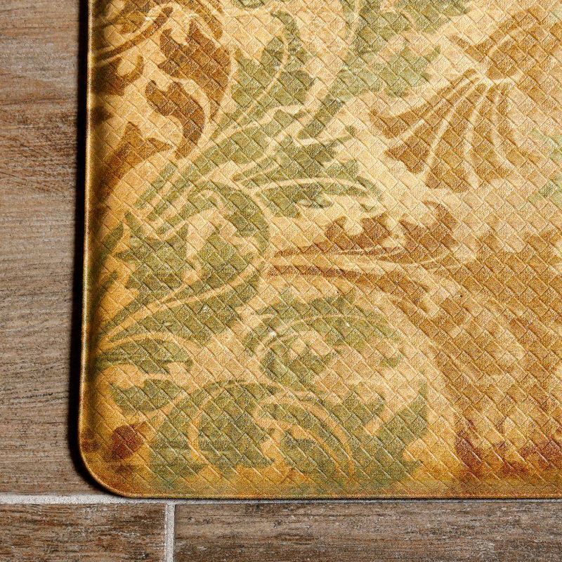 Home Dynamix 19" x 35" Mosaic Kitchen Mat Beige/Green